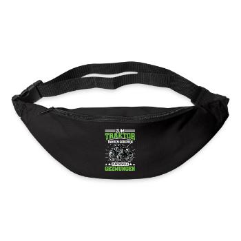 Zum Traktor fahren geboren zur Schule gezwungen - Gürteltasche - Schwarz - Vorne