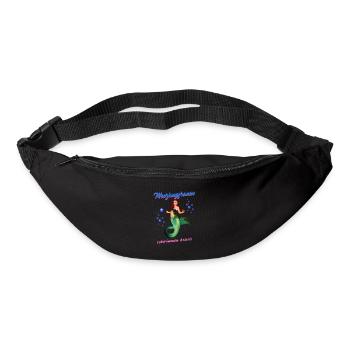 Schwimmen Spruch Lustig Meerjungfrauen Schwimmen - Gürteltasche - Schwarz - Vorne