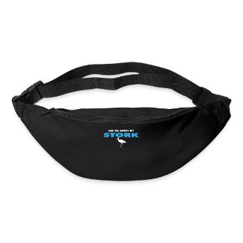 ask me about my stork - Bum bag - black - Front