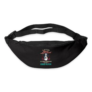 Berner Sennenhund Glitzer Haare - Gürteltasche - Schwarz - Vorne