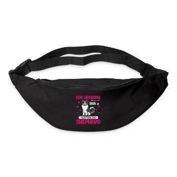 Hund Oma Mit Australian Shepherd Lustige - Gürteltasche - Schwarz - Vorne