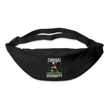 Grundschule Geschafft Fußball 6. Klasse - Gürteltasche - Schwarz - Vorne