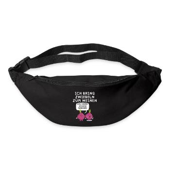 Zwiebel Spruch ich bring Zwiebeln zum weinen - Gürteltasche - Schwarz - Vorne