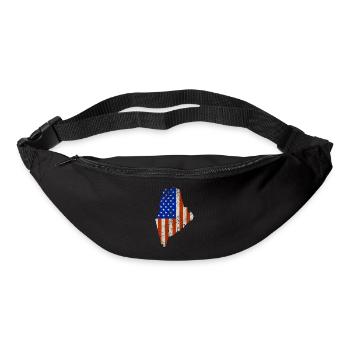 Maine fier cadeau du drapeau des États-Unis - Sac banane - noir - Devant