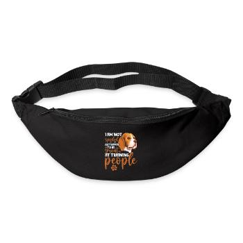 Beagle Ich Bin Nicht Verwöhnt Lustige Hundehalter - Gürteltasche - Schwarz - Vorne