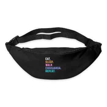 Eat Sleep Walk Chihuahua Repeat - Bum bag - black - Front