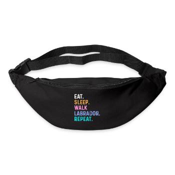 Eat Sleep Walk Labrador Repeat - Bum bag - black - Front