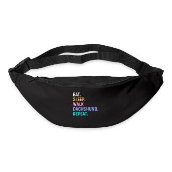 Eat Sleep Walk Dachshund Repeat - Bum bag - black - Front