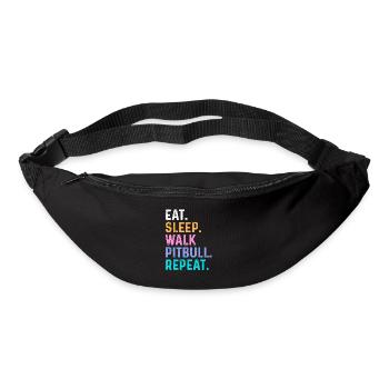 Eat Sleep Walk Pitbull Repeat - Bum bag - black - Front
