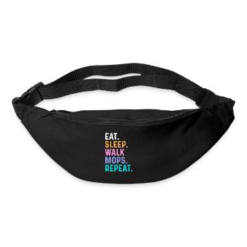 Eat Sleep Walk Mops Repeat - Bum bag - black - Front