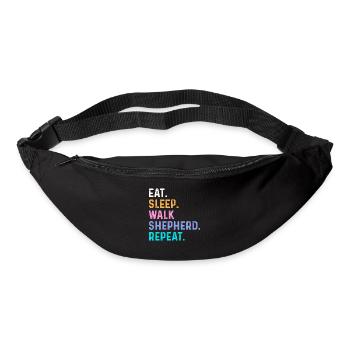 Eat Sleep Walk Shepherd Repeat - Bum bag - black - Front