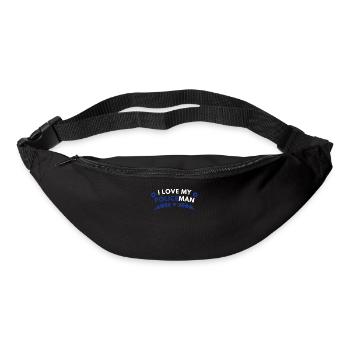 Ich Liebe Polizisten Polizeigesetz Handschellen - Gürteltasche - Schwarz - Vorne