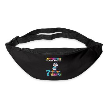 Penguin Birthday I Am Now 7 Years Old - Bum bag - black - Front