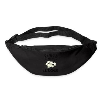 calme toi c'est moi le jocker - Sac banane - noir - Devant