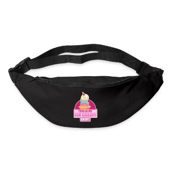 Cornet de crème glacée C’est ma glace - Sac banane - noir - Devant