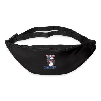Merica - pitbull dog - Bum bag - black - Front