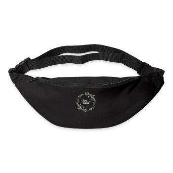 Team Braut I Blumenkranz Hochzeit Boho Stil - Gürteltasche - Schwarz - Vorne