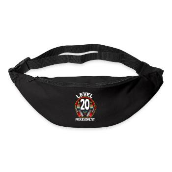 Level 20 Freigeschaltet 20. Geburtstag Gamer - Gürteltasche - Schwarz - Vorne