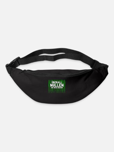 Überall Nullen Um Mich Herum Nerd Programmierer - Gürteltasche - Schwarz