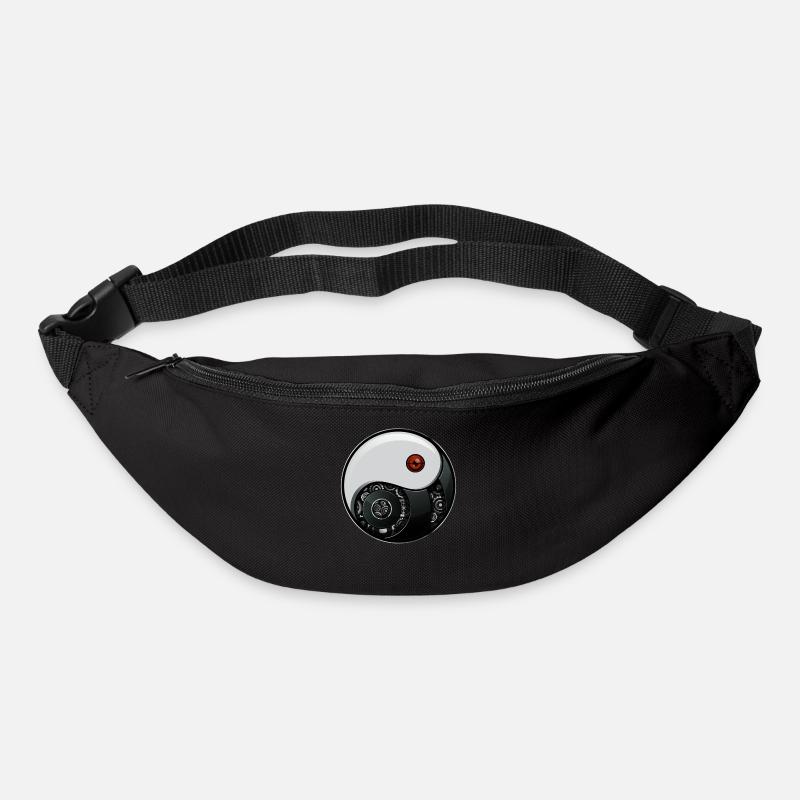 Cyborg Ying Yang Yin Yang Cyber-Ästhetik - Gürteltasche - Schwarz