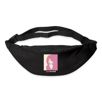 Danish Pastel Aesthetic Antisocial Anime Girl - Bum bag - black - Front
