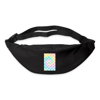 Esthétique pastel danoise Tie Dye - Sac banane - noir - Devant