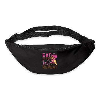Cornet de crème glacée Manger de la crème glacée sleep - Sac banane - noir - Devant