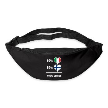 L'Italie et la Finlande génie / cadeau - Sac banane - noir - Devant