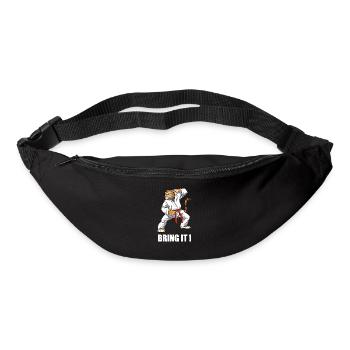 Lustiger Karate Tiger - Karate Japanische - Gürteltasche - Schwarz - Vorne