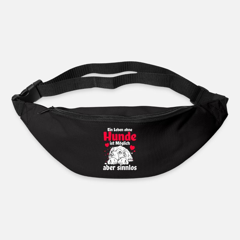 Ein Leben ohne Hunde ist sinnlos - Gürteltasche - Schwarz