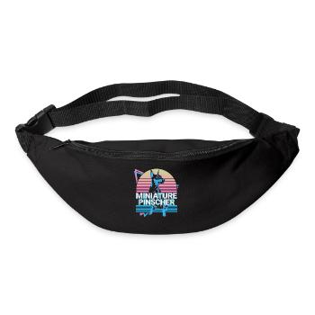 Zwergpinscher Retro - Gürteltasche - Schwarz - Vorne