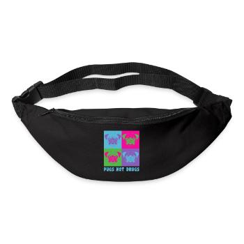 Pugs Not Drugs - Say No To Drugs - Gürteltasche - Schwarz - Vorne