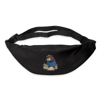 Maulwurf Landwirt Spitzhacke Bauernhof - Gürteltasche - Schwarz - Vorne