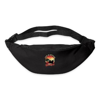 Life is better with a samoyed - samoyed owner - Bum bag - black - Front