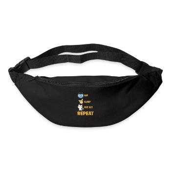 Eat Sleep Pet Sit Repeat - Katzenliebhaber - Gürteltasche - Schwarz - Vorne