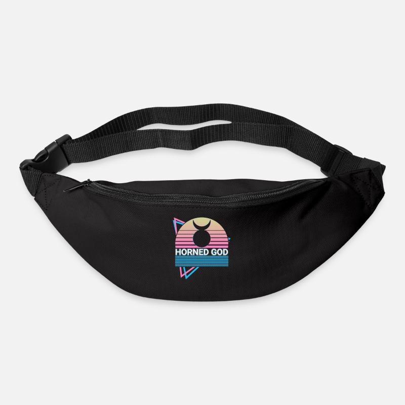 Gehörnter Gott Wicca Pagan Heidentum Retro - Gürteltasche - Schwarz