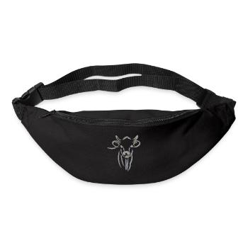SILBERNE KUHSILHOUETTE, MINIMAL - Gürteltasche - Schwarz - Vorne