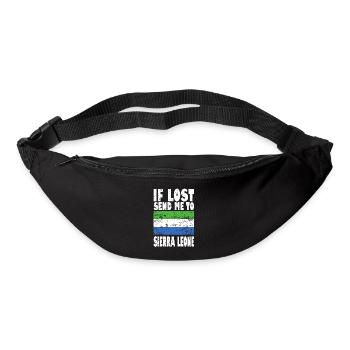 Sierra Leone Flagge Spruch - Gürteltasche - Schwarz - Vorne