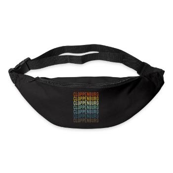 Cloppenburg Stadt Retro Vintage - Gürteltasche - Schwarz - Vorne