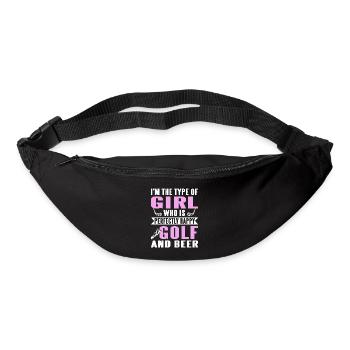 A Girl Who Is Perfectly Happy With Golf & Beer - Bum bag - black - Front