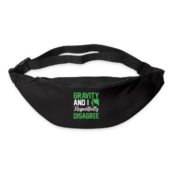Bouldering - Gravity And I Respectfully Disagree H - Bum bag - black - Front