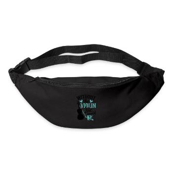 Sans la vie de violon bb violoniste musicien musique - Sac banane - noir - Devant