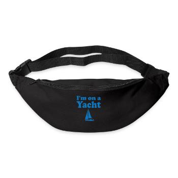 Je suis sur un yacht j’adore naviguer - Sac banane - noir - Devant