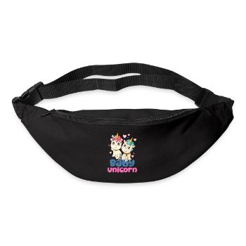 Bébé Einhorn Licorne - Sac banane - noir - Devant