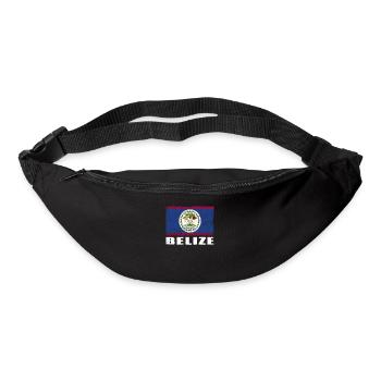 Belize Flagge Grunge Belize Fahne - Gürteltasche - Schwarz - Vorne