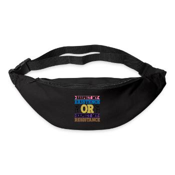 Respect My Existence Or Expect My Resistance 8 - Gürteltasche - Schwarz - Vorne