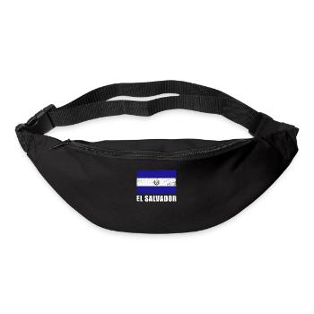 Drapeau du Salvador Grunge Drapeau du Salvador - Sac banane - noir - Devant