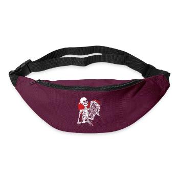 Till Death Midnight Lovers Gothic Skull Bones - Bum bag - burgundy - Front