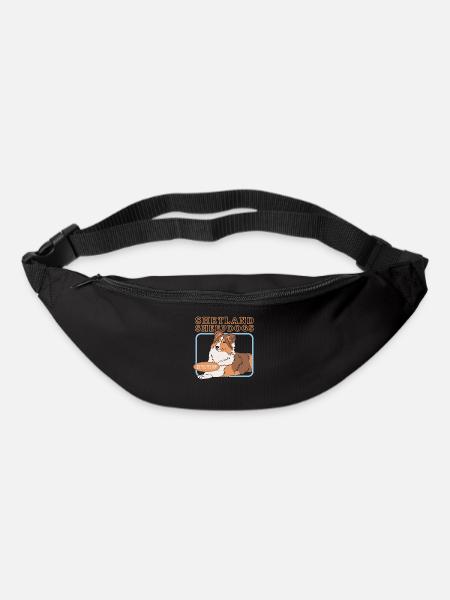 Chiens de berger Shetland | Cadeau de propriétaire de chien - Sac banane - noir