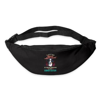 Berner Sennenhund Glitzer Haare - Gürteltasche - Schwarz - Vorne